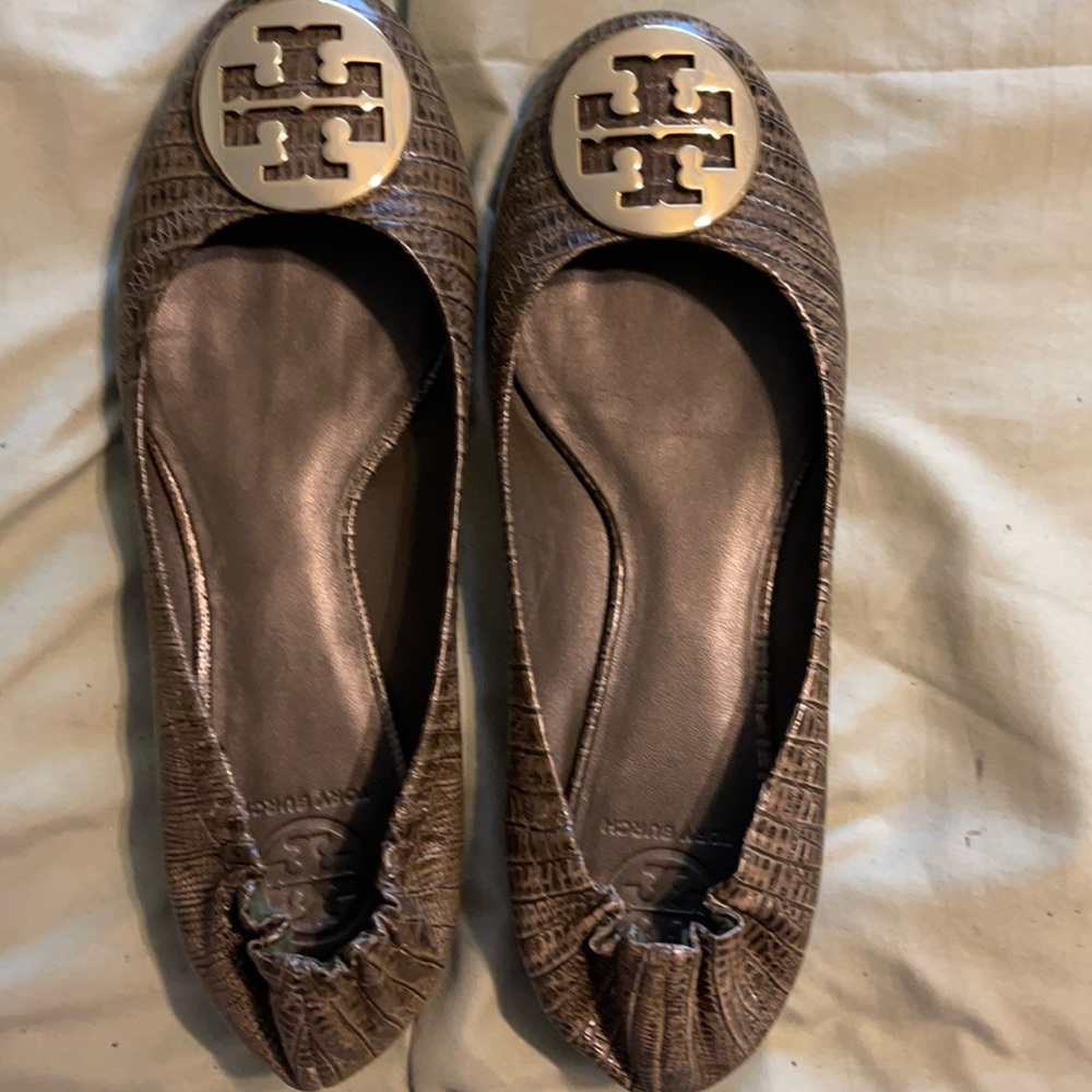 Tory Burch croc embossed leather size 10